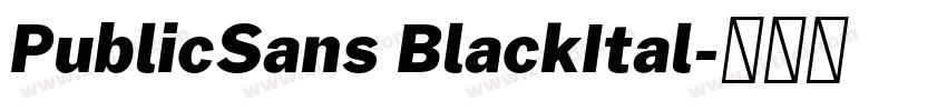 PublicSans BlackItal字体转换